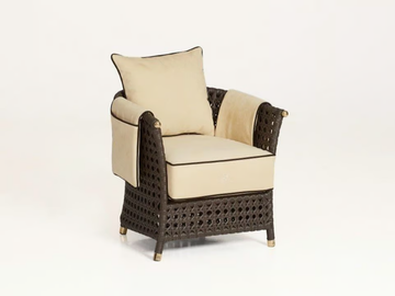 WEZEN - Resin garden armchair with removable cover by Samuele Mazza Outdoor - view 2